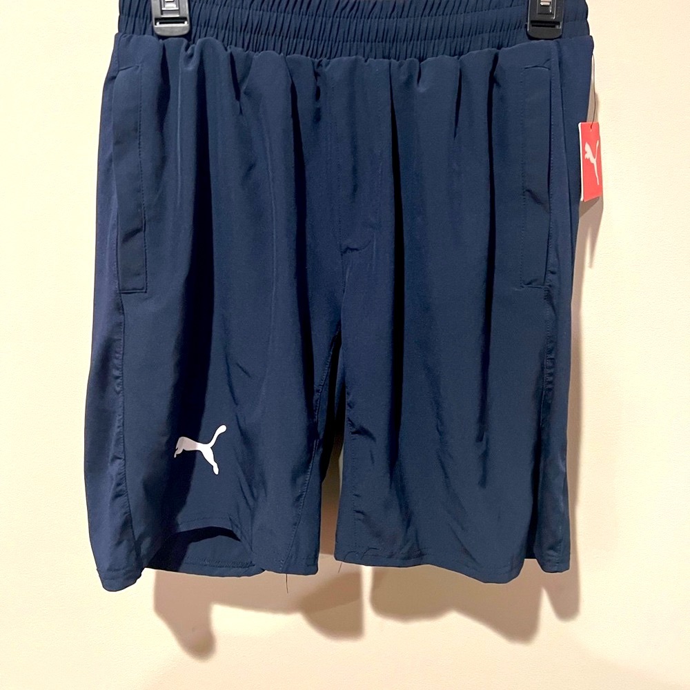 Puma Men's Navy Shorts with pockets. NWT